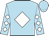 Sky blue, white diamond, white diamonds on sleeves, sky blue cap