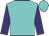 Turquoise, purple sleeves