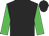 Black, lime sleeves