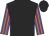 Black, orange ball and blue circle, orange stripes on blue sleeves