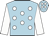 Light blue, white dots and sleeves