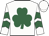 White, kelly green shamrock, kelly green chevrons on sleeves