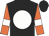 Black, white disc, orange sleeves, white bars