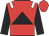 Red, white epaulets, black triangle, black sleeves, red cap